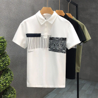 Kemeja Polo, Kualiti Tinggi, Lengan Pendek Lelaki, Gaya Korea, Slim-Fit, Lengan Separuh, Kolar Lelak