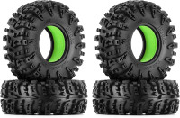 INJORA 1.3 Silicone Rubber Inserts and Swamp Claw Tires for TRX4M SCX24 1/18 1/24 RC Crawler Car Upg