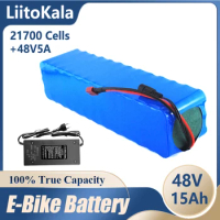 LiitoKala 48V 15AH 21700 13S3P High power 1500W Electric Bike Battery E-bike Battery 48V15ah Lithium Battery with 30A BMS
