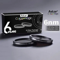 Askar Kleur Magic Duo-Smalband 6nm "D1 + D2" H-Een/O-III &amp; S-II/o-III Beeldvorming Filter Set (2 Filters) - 2 "Gemonteerd