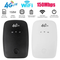 4G LTE WiFi Router with SIM Card Slot 150Mbps Wireless Router Portable 2100mAh Mobile WiFi Router Mini Outdoor Hotspot