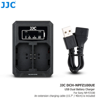 (Trong kho) JJC NP fz100 sạc pin USB sạc máy ảnh kép cho Sony NP-FZ100 Pin tương thích với Sony FX30 A7 IV A7 III A6600 **
