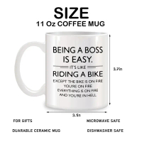 【Ahot】 It's Easy to Be a Boss, Mug, Best Gifts, Boss, Women, Men, Birthday Gifts, 11 oz New White Ce