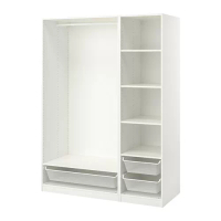 PAX 衣櫃/衣櫥組合, 白色, 150x58x201 公分