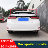 FOR Real Carbon Fiber Accessories Spoiler Toyota Corolla Car Trunk Tail Wing Body Kit R Style 2014-2018 Year