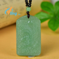 Natural Boutique Dongling Jade Grand Exhibition Hongtu Eagle Pendant Grand Fashion Necklace