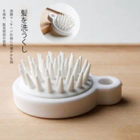 Silicone Japanese Muji Scalp Hair Massager Shampoo Massage Bath Brush Head Cleaning Smooth Stimulates Shower Comb Care Tool