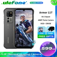 Ulefone Armor 11T 5G Rugged Mobile Phone 6.1" HD+ Thermal Imaging Camera Smartphone Android 11 8GB 256GB Waterproof Smart Phone