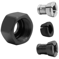 ชุดคอลลเล็ต 763637-1 สำหรับ Makita Trimrouter ขนาด 1/4 นิ้วหรือ 6.35 มม. RP0900, RT0700C, RT001G, RT