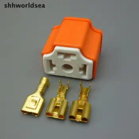 Shhworldsea 10 sets 3Pin 7.8mm H4-2A ceramic bulb socket Car connector,H4 Auto lamp holder plug 7.8mm lamp plug for Audi VW