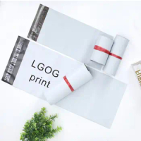 White long express delivery bag, mailing packaging bag, customized logo printing