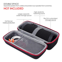 Bluetooth Speaker Carrying Case for JBL Flip 1/2/3/4 Speaker Bags, USB Cable &amp; Power Charger