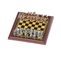 Classic Zinc Alloy Chess Pieces Wooden Chessboard Chess Game Set With King Outdoor Game High Quality Chess