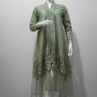 kebaya mini dress/kebaya wanita/tulle mutiara