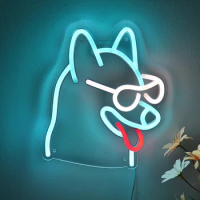 1PC Husky Huskies Dog LED Wall Neon Sign Light For Party Room Pub Club Gallery Studio Decoration 7.99''*9.96''
