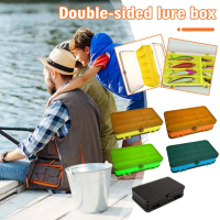 Double-layer Double-sided Lure Box Fishing Tackle Box Durable Fishing Box Portable Multi-function Wa