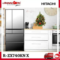 HITACHI RZX740KN-X MIRROR KULKAS MADE IN JAPAN R-ZX740KN