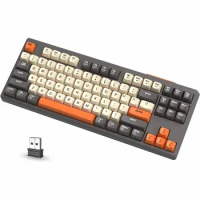 ATTACK SHARK M87 80% Wireless Gaming Keyboard, 87 Keys TKL RGB Rechargeable Mechanical Feeling SA PBT Keyboard for Mac/Win, Blue
