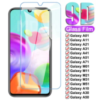 9H HD Tempered Glass For Samsung Galaxy M01 M11 M21 M31 M51 Screen Protector A01 A11 A21 A31 A41 A51 A71 Protective Film Case