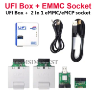 2024 Original UFI Box full set /Ufi Box+UFI DONGLE+EMMC SOCKET Support FBGA 153/169/162/186/221/254 ful EMMC Service Tool