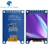 TZT 1.69 Inch 1.69" Color TFT Display Module HD IPS LCD LED Screen 240X280 SPI Interface ST7789 Controller For Arduino