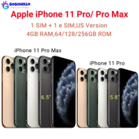 98% New Original Apple iPhone 11 Pro / Pro Max 4GB RAM 64GB 256GB ROM 5.8'&amp;6.5' Genuine OLED Face ID A13 4G Unlocked Cell Phone