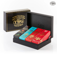【TWG Tea】時尚茶罐四入禮盒組 1837紅茶+皇后早餐茶+國王早餐茶+非洲南非國寶茶