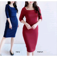 Anisa Dress Scuba Premium Dress Kantor