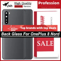 Back Battery Cover for OnePlus 8 Nord/OnePlus Z, Rear Door Housing Case, Camera Lens + Adhesive Tape