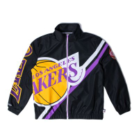 M&N EXPLODED LOGO WARM UP JACKET 熱身外套 湖人隊 -OJZP4995-LALYYPPPBLCK