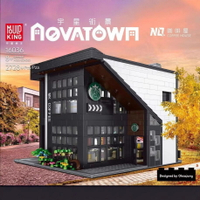 🔥快速出貨🔥 公司貨 16036街景系列咖啡屋燈光版兒童成人拼裝拼插小顆粒積木玩具