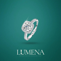 [Lumena] Queen 1.0 Carat Moissanite Diamond Adjustable White Gold Plated 925 Silver Ring