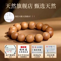 硃砂桃木手串女款天然高階手鍊男款野生護身符木質文玩官方旗艦店