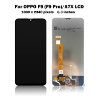 Original 6.3" Display With Frame For Oppo F9 (F9 Pro) CPH1823 LCD Touch Screen Digitizer Assembly For Oppo A7X LCD Replacement