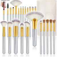VANDER LIFE 12/24Pcs Professional Makeup Brushes Kits Foundation Eye Shadows Lipsticks High Quality Facial Blending Brush Set