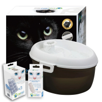 【Dog &amp; Cat H2O】貓用有氧濾水機1.2L-白色(加贈濾棉及潔牙錠)