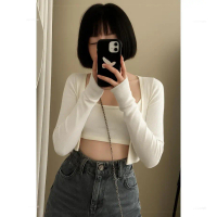 Áo cardigan dáng ngắn form ôm cổ V peonyb - Thun dài tay kiểu khoác nhẹ bánh bèo nữ tính oversize - 