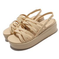 Crocs 涼鞋 Brooklyn Strappy Low Wedge 女鞋 米色 奶茶色 厚底 細帶 中跟 206751212