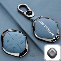 เคสฝาครอบกุญแจรถอัลลอยด์สังกะสี หนังแท้ สบายมือ สำหรับ Chery Jetour Dashing X 1 Plus DTC IDM ปี 2022