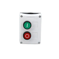 On Off Electrical Control Box Push Button Stations Plastic RED GREEN Switch Box