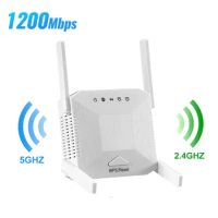 1200Mbps Wireless WiFi Repeater Wifi Signal Booster Dual Band 2.4G 5G WiFi Signal Amplifier Extender Internet Booster WPS Router