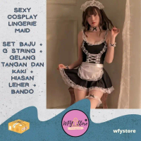 SEXY LINGERIE COSPLAY MAID SET BAJU + G STRING + BANDO DLL
