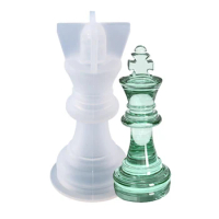 Silicone Chess Pieces Epoxy Resin Mold for DIY Crafts - International Chess Pieces Mould