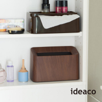 日本ideaco 胡桃木紋纖形斜口桌邊置物/垃圾桶-1.7L