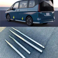 For Nissan Serena C28 2023 + Car Styling Protector Decoration Accessories Side Door Strip Body Molding Cover Skirt Moulding Trim