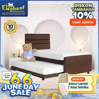 Elephant 4 in 1 Ultimate Springbed Set 140 x 200 Coklat Tua