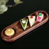 壽司盛臺料理刺身盛器橢圓托盤壽司板托盤茶盤水果木托 壽司板