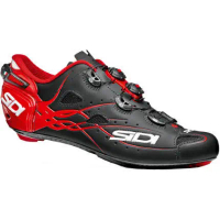 Sepatu Sepeda Roadbike Sidi Shot Matt Black Red Road Shoes