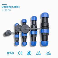 Waterproof connector Docking IP68 led strip connector plugs and sockets SP/SD/13/16/20/28 Male&amp;Female 2/3/4 /5/6/7/9 pin jack