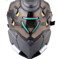 Game Overwatch Ana Amari Shrike Skin Cosplay LED Light Helmet Masks For Adult Men Punk Cyber Mask Masquerade Party Luminous Mask